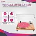 thumbnail image 2 of Acrylic Turntable Mat,11.75” Platter Slipmat for 12" Vinyl Record Players, Antistatic, Noise-Reducing Design for Enhanced Sound Quality and Tighter Bass, (Lit_Red Slipmat), 2 of 7