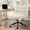 B-Beige, variant on Ultifit Armless Criss Cross Office Chair, Premium Fabric Wide Padded Seat Vanity Chair with Dual-Layer Cushion & Smooth-Rolling Wheels, Beige