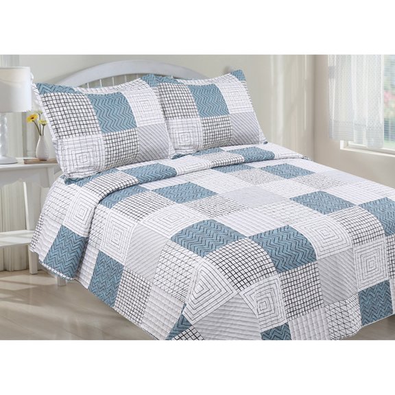 Microfiber Classic 3 Piece Quilt Set by LCM Home Fashions