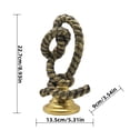 thumbnail image 3 of Modern Twisted Resin Knot Ornament Decor Statue Gold White Gray 5.3 x 3.5 x 8.9 in • Foyer Tabletop Art Sculpture for Living Room TV Cabinet, 3 of 6