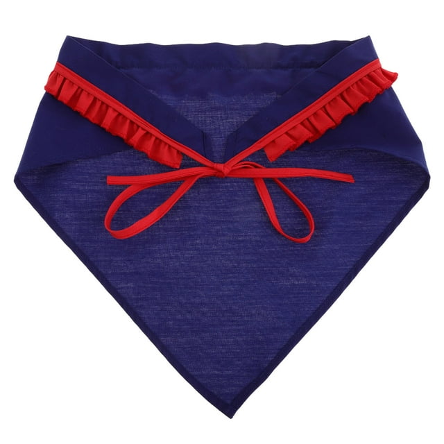 unbranded Bandana Para Cocina Azul Oscuro Con Encaje Para Cubrir Cabello Y Caída En