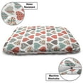 thumbnail image 3 of Valentines Pet Bed, Retro Style up and down Hearts with Stripes Waves and Checkered Patterns, Resistant Pad for Dogs and Cats Cushion with Removable Cover, 24" x 39", Teal Coral White, by Ambesonne, 3 of 4