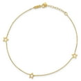 thumbnail image 3 of Real 14kt Yellow Gold Adjustable Star 9in Plus 1in extension Anklet; 9 inch; for Adults and Teens; for Women and Men, 3 of 3