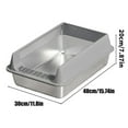 thumbnail image 5 of Stainless Steel Cats Litter Pan Large Tray AntiSplash Control Scratch Litter Container Box for Home, 5 of 17