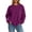 Purple, variant on Gealkoca Womens Long Sleeve Oversized T Shirts Basic Tees Crewneck Workout Tops Comfortable Solid Color Top Women's Casual Workout Gym Athletic Top