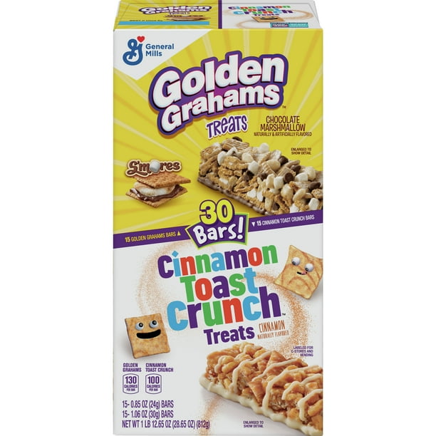 Golden Grahams and Cinnamon Toast Crunch Treat Bars Variety Pack 30