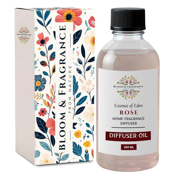 Rose Reed Diffuser Refiller Oil 250ml | Essence of Eden Home Fragrance | Long-Lasting Aromatherapy Scent for Diffusers
