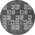 thumbnail image 1 of Ahgly Company Indoor Round Abstract Gray Modern Area Rugs, 3' Round, 1 of 4