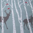 thumbnail image 2 of 18.5" Blue and White Christmas Woodland Deer Rectangular Throw Pillow, 2 of 3