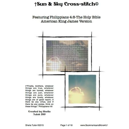 - Sun & Sky Cross-stitch Featuring Philippians 4:8 - eBook