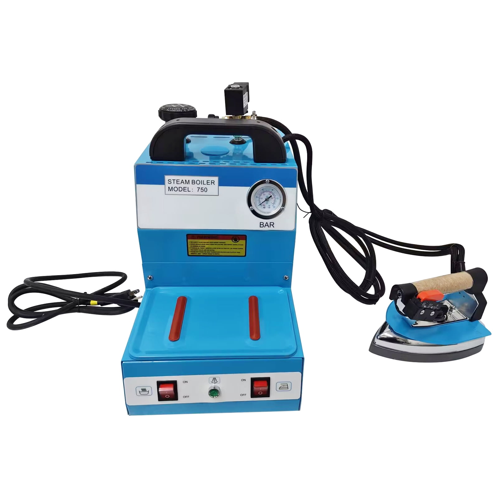 Industrial Steam Iron Curtain Electric Iron Boiler Steam Ironing Machine 110V with 4L Water Tank