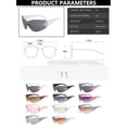 thumbnail image 5 of Gafas de sol deportivas Punk Y2k, lentes de diseñador de marca de lujo, una pieza alrededor, gafas femeninas de cinco estrellas, 5 of 5