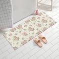 thumbnail image 2 of Pioneer Flower Floral Print Pattern Bathroom Rugs Mat, Non Slip Microfiber Bathroom Rug with Rubber Backing, Soft Mats for Bathroom Floor Tub Shower, 24"x60", 2 of 5