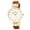 Yellow Gold, variant on MO1006 Women's Wera White Dial Brown Leather Strap Watch