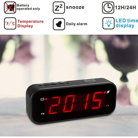 Kwanwa Cordless Led Digital Alarm Clock Battery Powered Only Small For Bedrooms Travel With Constantly Big Red Digits Canada - Kwanwa Digital Led Wall Clock With 3 Large Display Battery Operated