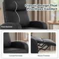 thumbnail image 4 of Korser Sillón Reclinable Push Back con Masaje y Calefacción, Silla Individual para Adultos con Reposapiés de Cuero Sintético para Sala de Estar, Negro, 4 of 6
