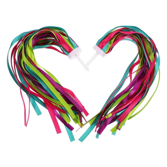 OUNONA Sparkly Bike Handlebar Streamers Glossy Tassels for Kids and Adult Bikes Accessories