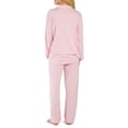 thumbnail image 3 of Fishers Finery Women's EcoFabric Full Length Pajama Set; Long Sleeve NEW FABRIC (Pink, S), 3 of 5