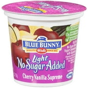 Blue Bunny: Light No Sugar Added Cherry Vanilla Supreme Yogurt, 6 oz