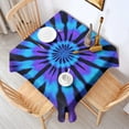 thumbnail image 2 of Blue Purple Tie Dye Pattern Square Tablecloth,Waterproof Square Table Cover,Wipeable Spillproof Washable Table Cover for Home Kitchen Party Decor 60"x60"(152x152cm), 2 of 6