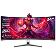 thumbnail image 2 of Suevery 34" 240Hz Curved Gaming Monitor, WQHD 3440x1440P, 1500R, 120% sRGB, Built-in Speakers, FreeSync, HDMI/DP, Black, 2 of 8