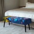 thumbnail image 2 of Whosucclay Butterfly Bottle Grass Galaxy Print Rectangle Bench Covers, Comfortable Dining Bench Slipcover Easy to Clean Bench Seat Furniture Protector Stain Resistant Bench Cushion Cover, 2 of 7