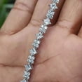 thumbnail image 2 of TAAPSEE JEWELS 14K White Gold Plated Women's Tennis Bracelet Princess Cut Cubic Zirconia, 2 of 3