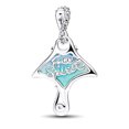 thumbnail image 4 of 925 Sterling Silver Manta Ray Dangle Charm for Bracelet Charms Bangle Pendant Jewelry, 4 of 4
