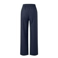 thumbnail image 4 of SIYUDAN Pants For Women Women Pants Casual NavyAdult Work Pants For Women Lounge Pants For Women Loose Fit Wide Leg Elastic Waist Pants For Women With Pockets Fall Pants For Women, 4 of 4