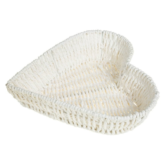 IDEANATEGRATE 1Pcs Heart Shaped Fruit Platter White Paper String for Kitchen Use