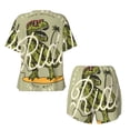 thumbnail image 5 of Naloa Dinosaur Women's Short-Sleeved Pajama Set, Loungewear, Summer pajamas, Breathable Cozy - Medium, 5 of 9
