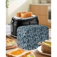 thumbnail image 4 of Navy Blue Spring Floral Toaster Cover 2 Slice, Small Kitchen Appliance Covers, Farmhouse Flowers Elegant Pastoral Toaster Oven Cover with Loop, Bread Machine Cover Polyester Dust Cover Protection, 4 of 4