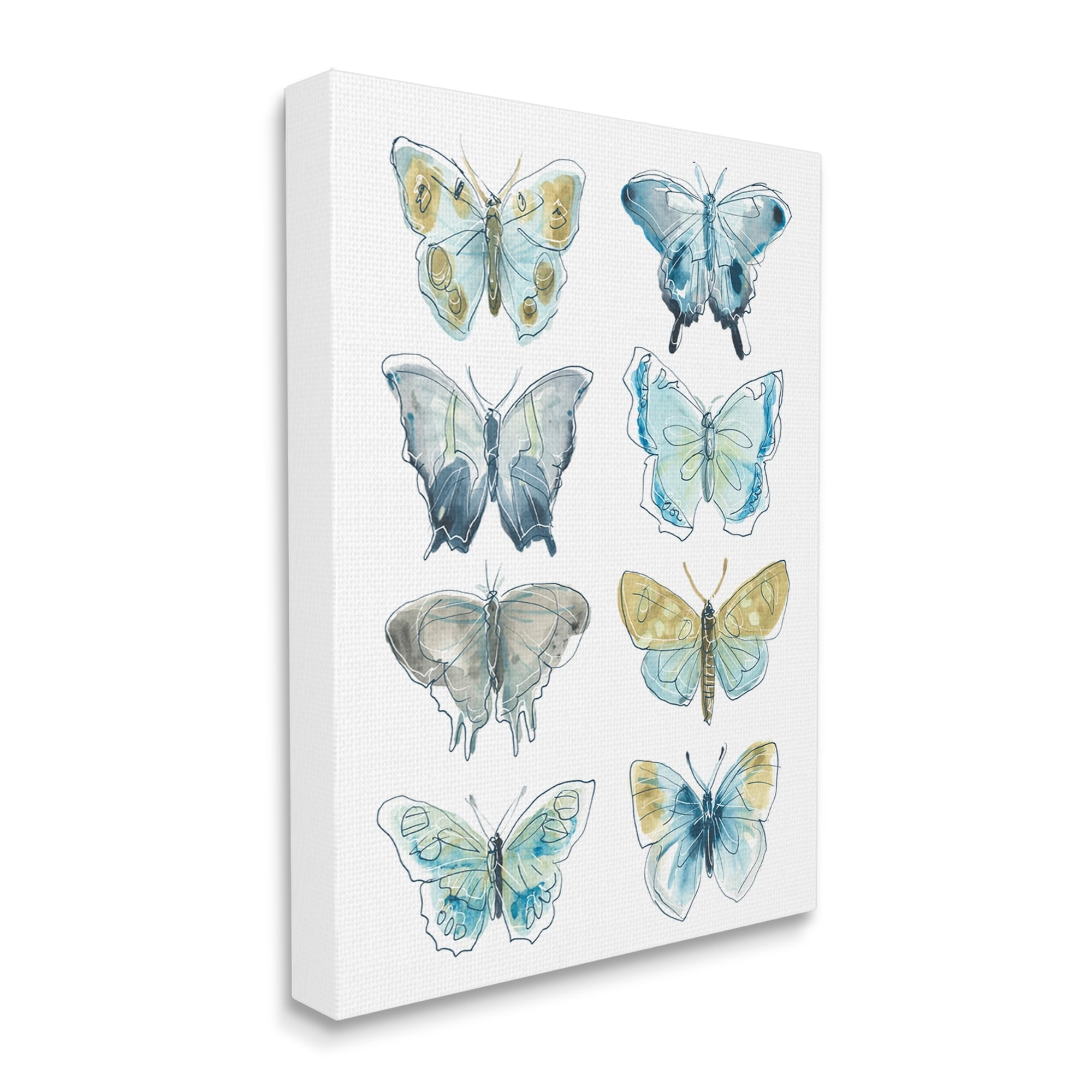 Stupell Varied Butterflies & Moths Insects Animals & Insects Painting Gallery Wrapped Canvas Print Wall Art