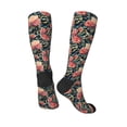 thumbnail image 4 of Daiia Sports Socks Rose Flowers Printed Novelty Crew Socks for Men Women Knee High Socks Cotton Socks Soft & Breathable Support Unisex Socks, 4 of 9