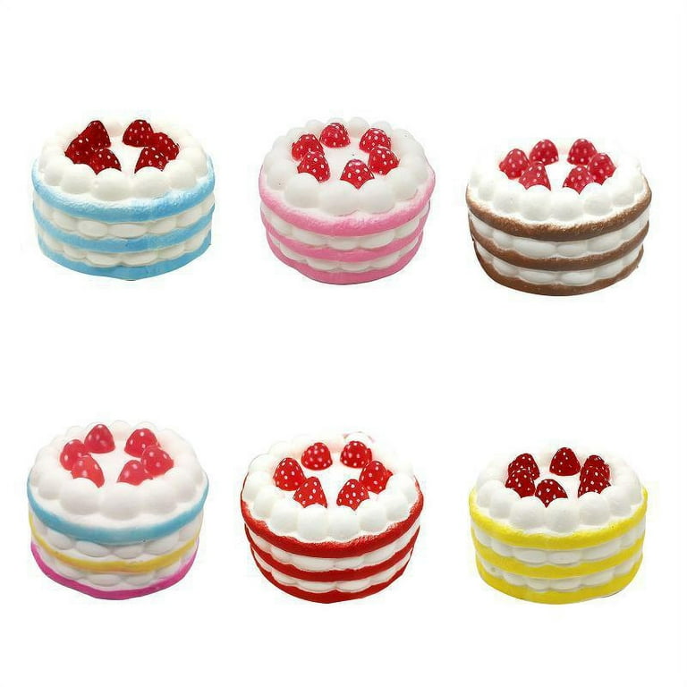 ZPAQI Squishy Toy Strawberry Cake Sensory Fidget Vent Ball