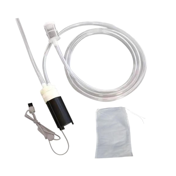DOLITY Dispositif d'Aspiration Portable Pompe Électrique USB pour Brasseries à Domicile Siphon à Bière Portable Siphon à Brassage Compact Tube en Silicone 2M