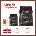 thumbnail image 3 of Rocae Wolf With Basketball Print Christmas Drawstring Linen Gift Bag with Drawstrings Treat Bag Goody Present Bags for Christmas Party Favor, 3 of 8