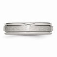 thumbnail image 3 of Titanium Brushed And Polished 6mm Grooved Edge Band (Size 10) Made In China tb14-10, 3 of 4