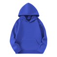 thumbnail image 4 of Bnwani Girls Hoodies Long Sleeve Oversized Fleece Sweatshirt Cute Plain Tops Pullover, 4 of 8