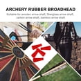 thumbnail image 4 of 5pcs 6mm Rubber Arrowhead Archery Replacement Broadhead Blunt Arrow for Sports, 4 of 4