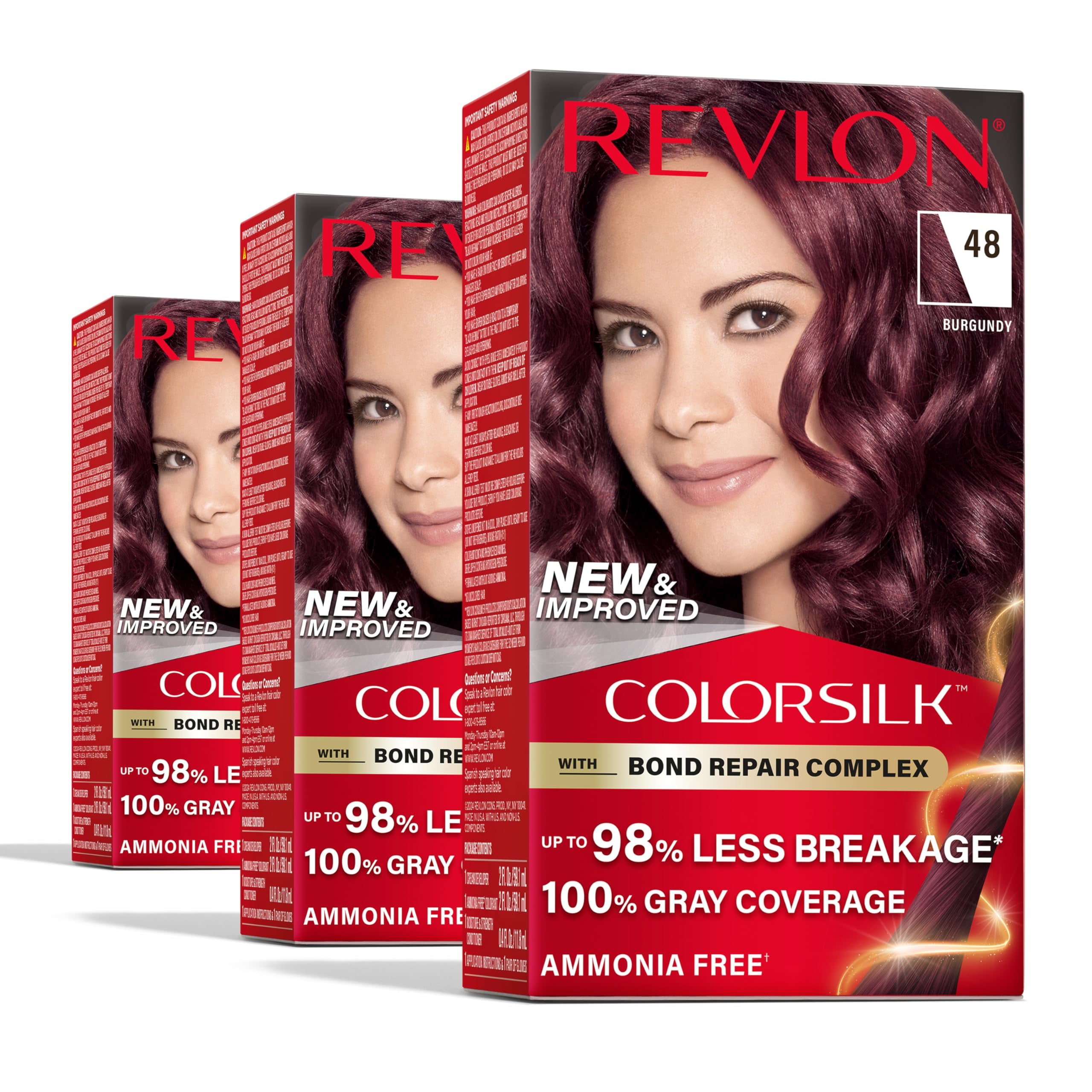Tinte para el cabello Revlon ColorSilk con Bond Repair Complex 48 ...