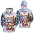 thumbnail image 3 of Santa is Coming Goldendoodle Merry Christmas Xmas Noel Truck Tree All Over Print 3D Hoodie Unisex Merch Hoodies Doodle Dog Lover Gifts Idea - 02023, 3 of 6