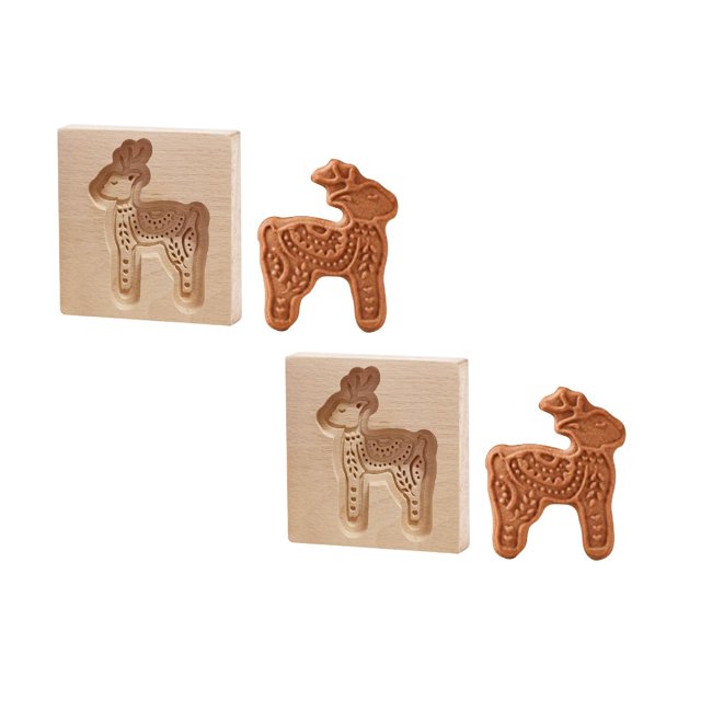 Oleegame 2PC Cookie Mold DIY Baking Moulds Wooden Cookie Cookie Moulds Embossing Craft Decorative Baking Tools For Christmas Thanksgiving Christmas Kitchen