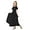Black, variant on 2-14T Kids Teens Junior Flower Girl Wedding Bridesmaids Flowy Chiffon Ruffles Sleeve Pageant Long Dress