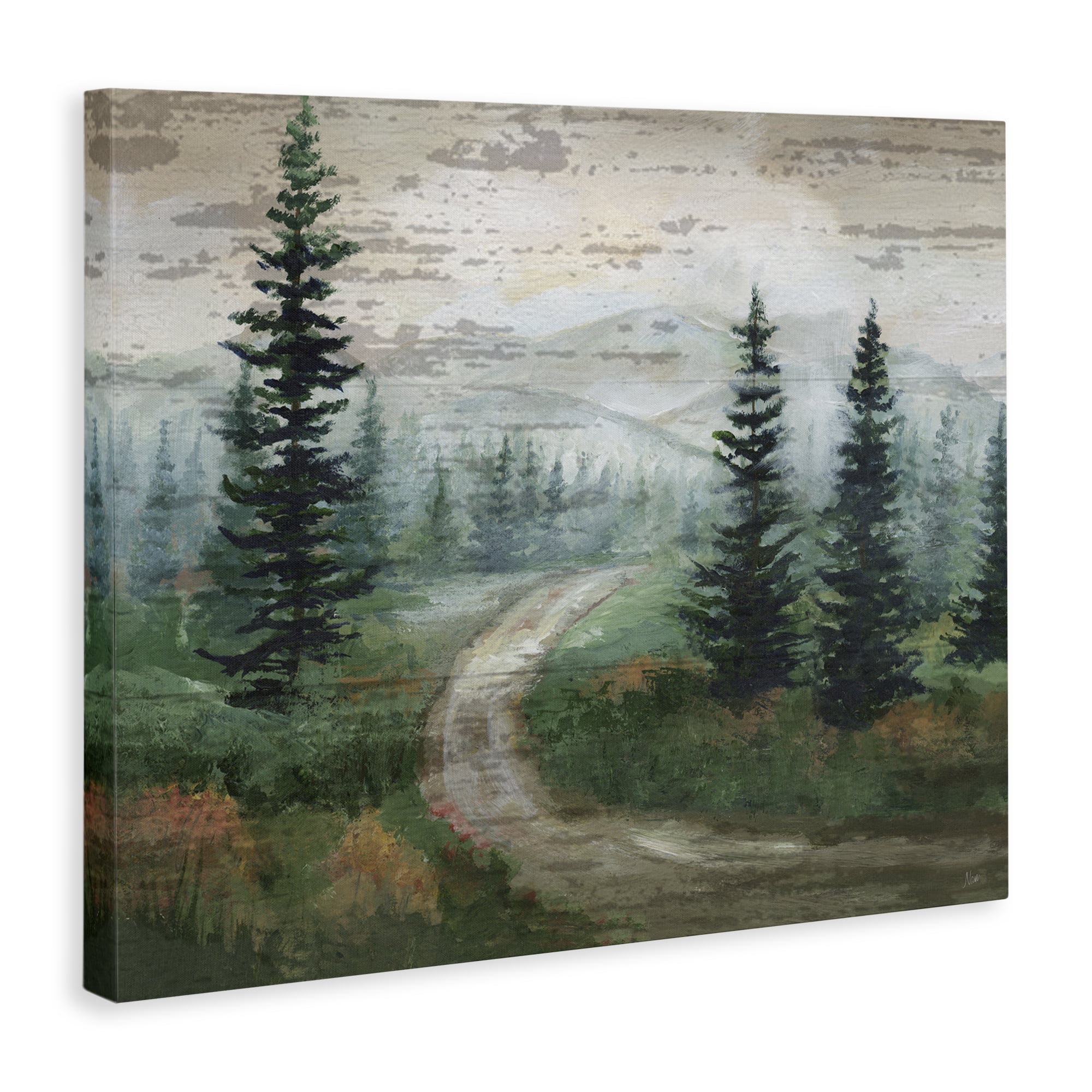 Stupell Industries Path Through Wilderness Landscape & Nature Painting Wrapped Canvas Art Print Wall Art, 48 x 36