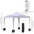 thumbnail image 3 of Outsunny 10' x 10' Pop Up Canopy Tent with Carry Bag White, 3 of 10