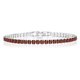 thumbnail image 1 of JeenMata 5.5 TCW Corte Princesa Enero - Granate - Pulsera de tenis con piedra natal para mujer Diseño de eternidad - Chapado en oro blanco, cumpleaños, aniversario, regalo del día de San Valentín, 1 of 6