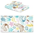 thumbnail image 2 of GZHJMY Sea Life Bath Towel Set of 3, Absorbent Soft Bathroom Towel with Hand Towel & Washcloth for Hotel, Beach, Gym and Spa, 2 of 7