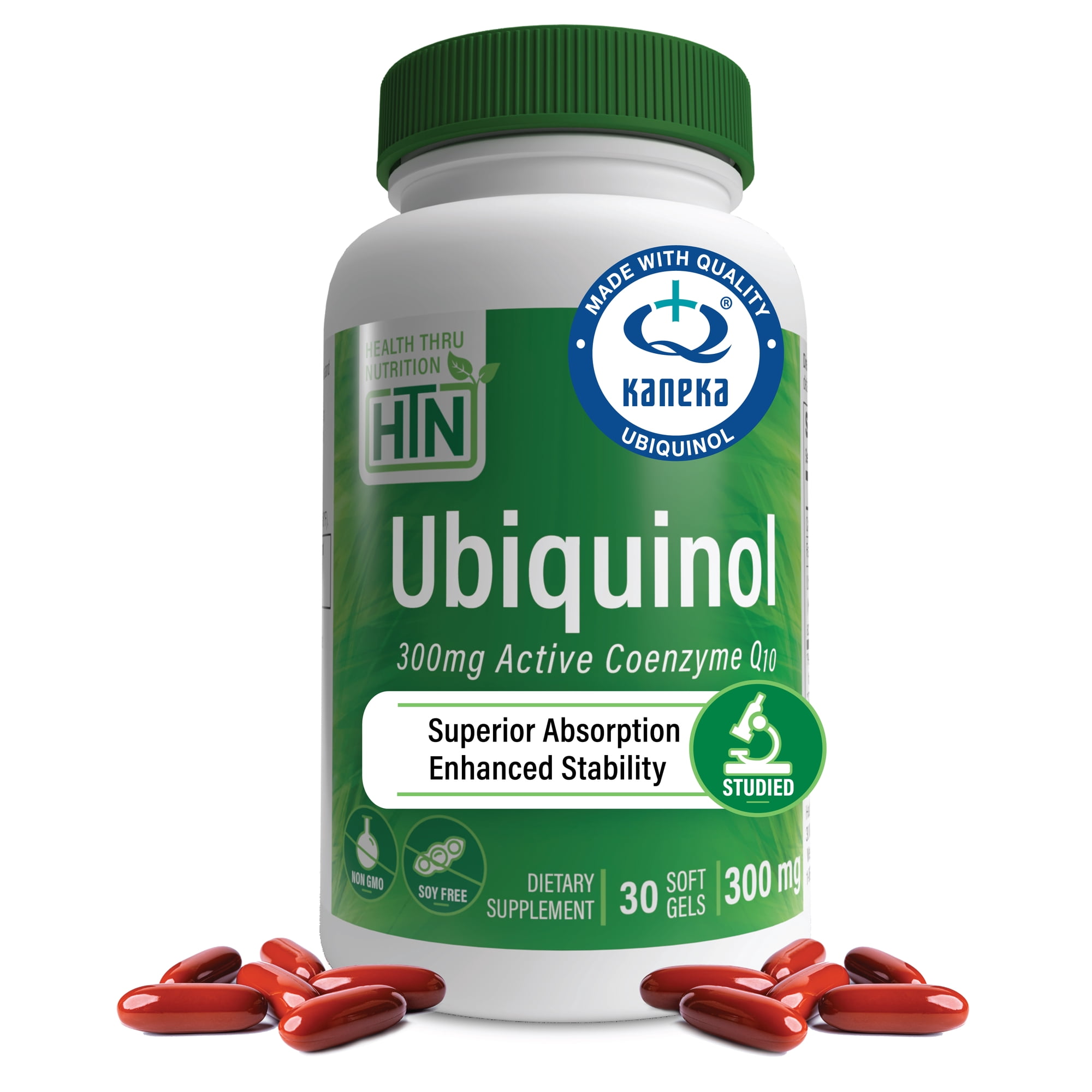 Ubiquinol 300mg CoQ-10 (Kaneka™) 30 Softgels (Non-GMO) by Health Thru Nutrition