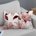 thumbnail image 5 of Throw Pillow Covers Watercolor Flower Rose Floral Maroon Allover Cushion Pillow Case Home Decor Pillowcase 12x20 Inches, 5 of 6